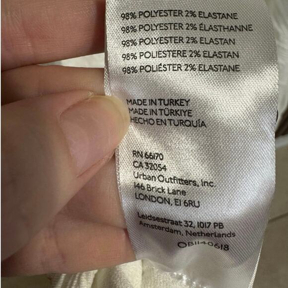 Free People Women's Violet Mini Dress Babydoll White Size Large NEW - Picture 8 of 10